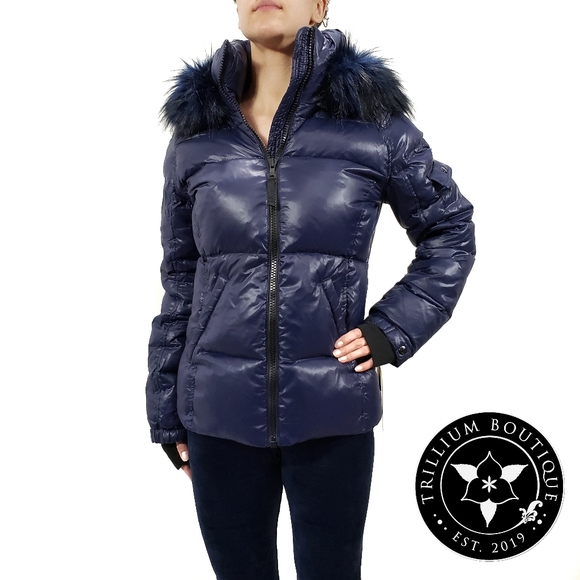 S13 Women's Kylie Down Faux Fur Trim Puffer Jacket - Picture 4 of 8